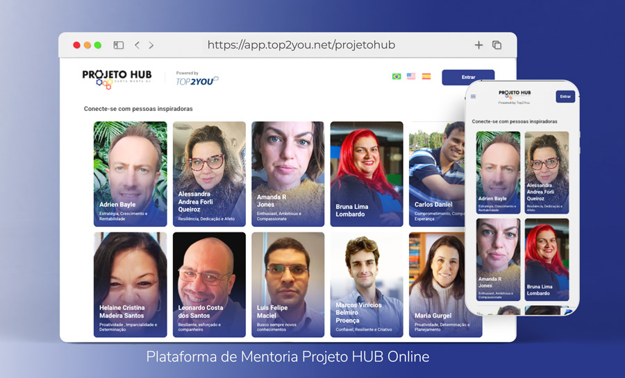 Plataforma de mentoria online com a parceria da Top2You